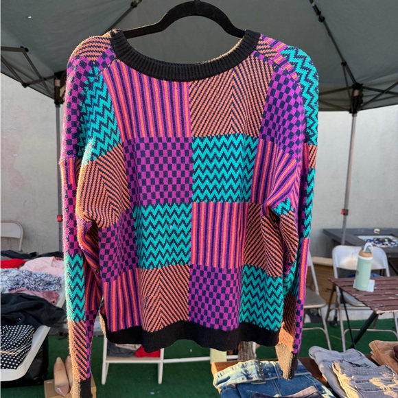 Colorful Patchwork Sweater - Picture 2 of 3